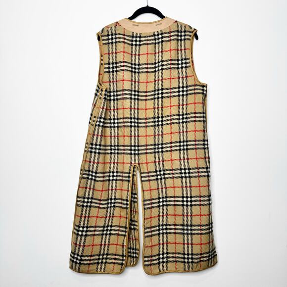 Burberrys’ Vintage 100% Wool Nova Check Coat Liner / Vest Made in England - Picture 5 of 9